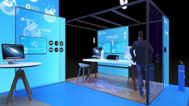 teknologi dalam booth pameran